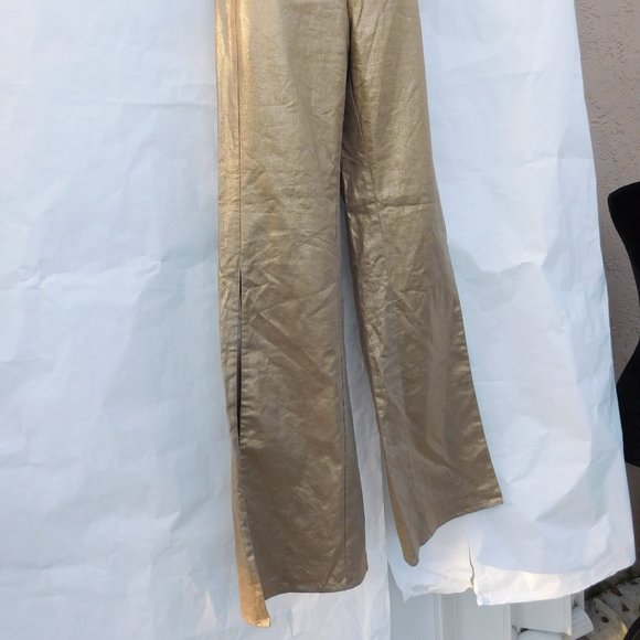 LOVERS + FRIENDS SLASH METALLIC WIDE LEG PANTS - Picture 4 of 8